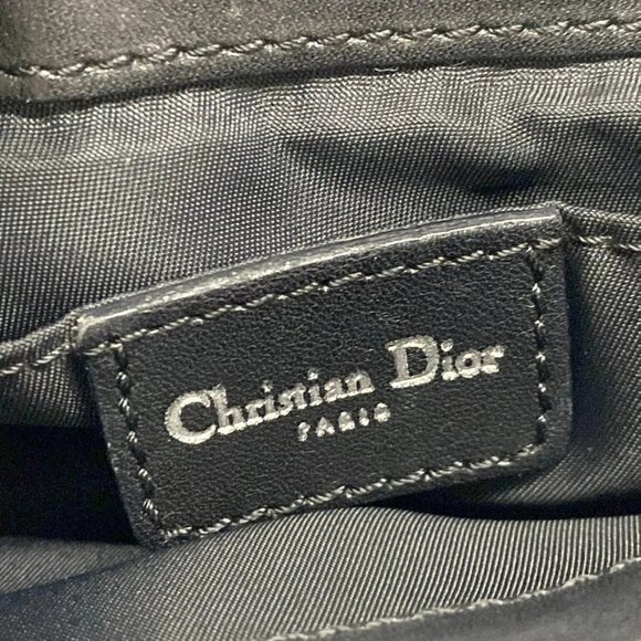 Auth DIOR/ChristianDior Street Chic/Trotter Black Jacquard Leather Shoulder Bag - Picture 15 of 16
